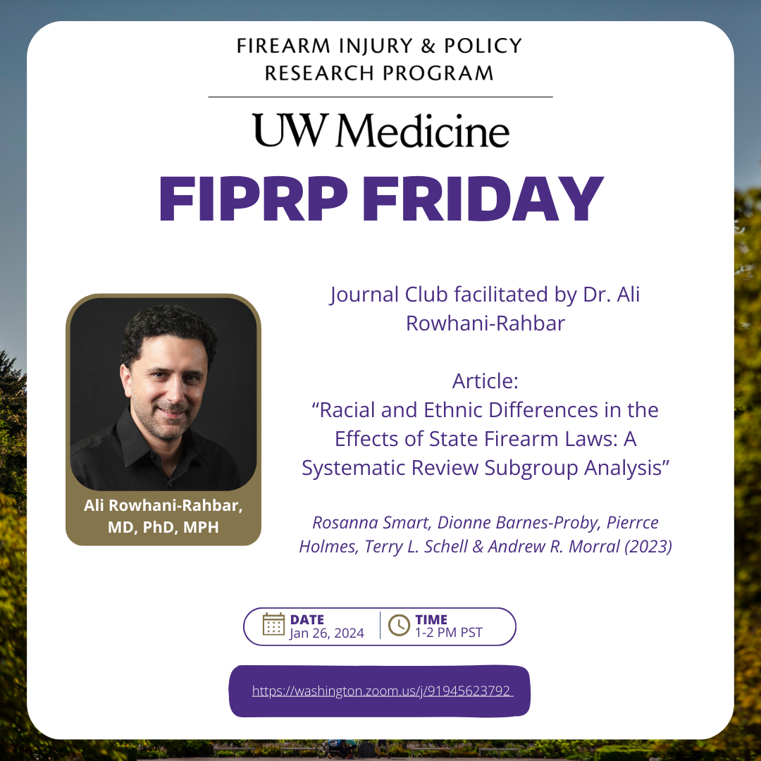 Flyer for January FIPRP Friday